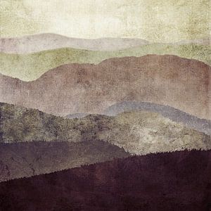 Abstrakte Berglandschaft in Erdfarben
