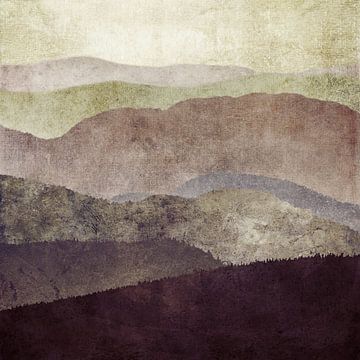 Abstract berglandschap in aardekleuren van Western Exposure