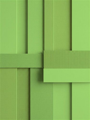 Minimal Art: Abstract shapes on linen in apple green tones