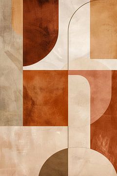 Minimalistische elegantie in bruin en beige van Poster Art Shop