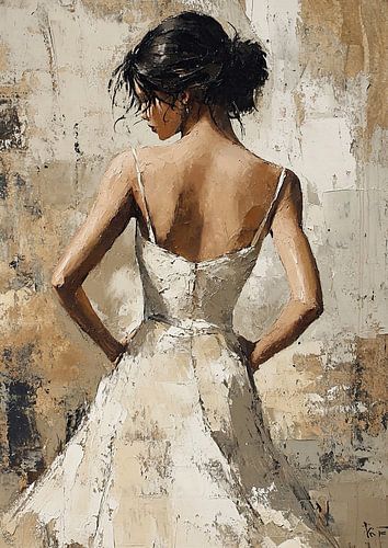 Vrouwenportret | Serene Vrouw in Textuur