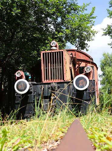 Petit train de service abandonné