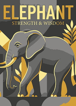 Poster 'Kracht en wijsheid van de olifant'