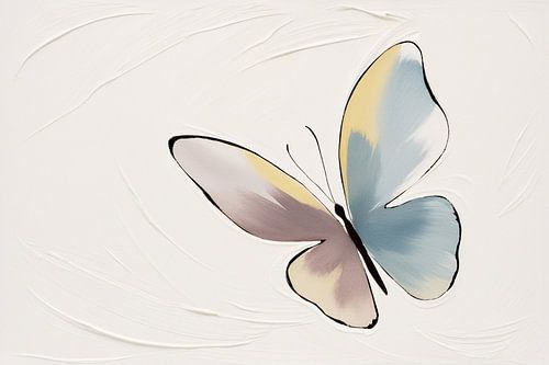 Minimalistische vlinder abstract kunstwerk