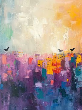 Woonkamer van Abstract Schilderij