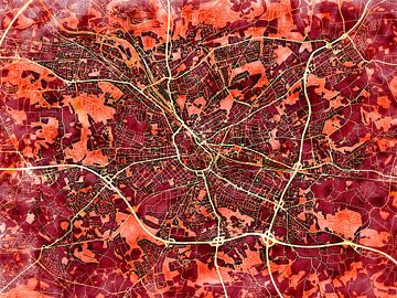 Carte de Osnabrück avec le style 'Amber Autumn' sur Maporia
