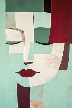 Female portrait in Geometric Silence by Eva Lee