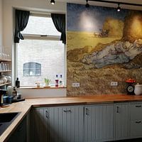 Klantfoto: Vincent van Gogh. Rustende boeren, als naadloos behang