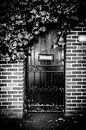 Londoner Tür in Schwarz-Weiß I Straßenfotografie von Diana van Neck Photography Miniaturansicht