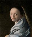 Mädchenkopf - Johannes Vermeer von Meisterhafte Meister Miniaturansicht
