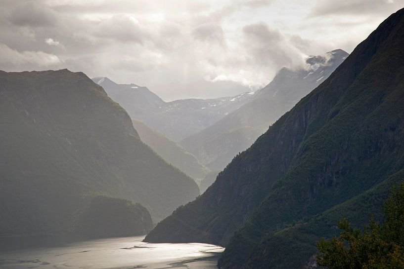 Blick auf einen schönen Fjord von Barbara Brolsma
