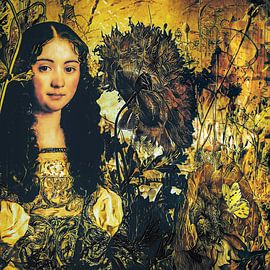 She hides in the flower field by Helga Blanke