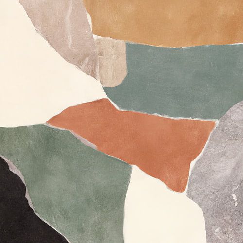 Collage abstrait dans les tons de la terre