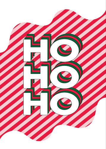 Speelse HO HO HO Typografie
