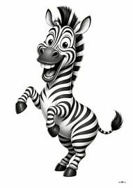 Kleine Karikatur: Zebra und Pferd
