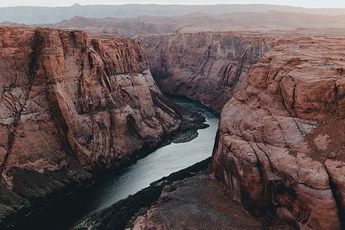 Zonsondergang Colorado River Horseshoe Bend Arizona | foto print