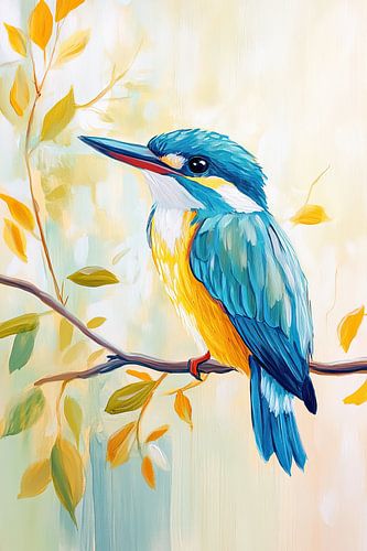 Bird on a Branch by Eye catching paintings