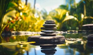 étang jardin zen
