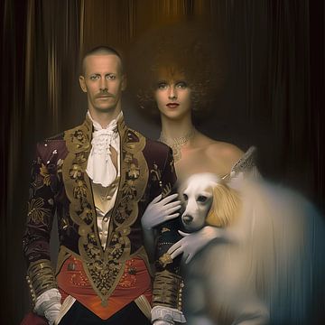Portrait with faithful four-legged friend by Ton Kuijpers