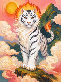White tiger painting. by Johannes