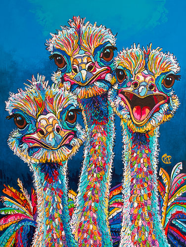 Cheerful Ostriches: The Three Musketeers