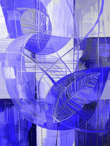 Modern Abstract: Organische Formen in Blau von Studio Pieternel