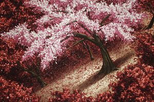 orientalische kunst japanische sakura-blüte