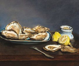 Oesters (1862) schilderij van Edouard Manet. van Dina Dankers