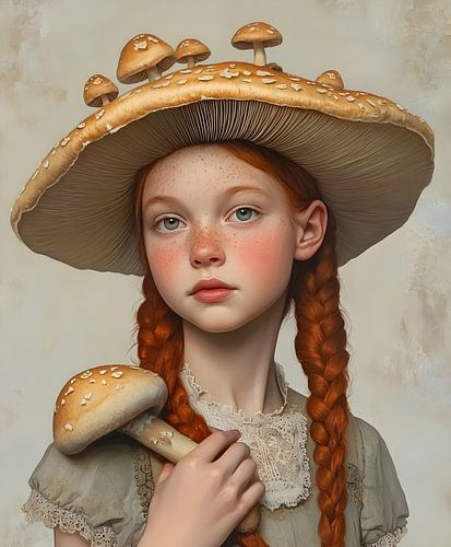 Portrait d'une fille champignon