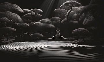 jardin zen de minuit sur Virgil Quinn - Decorative Arts