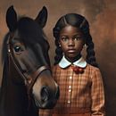 Fine art portret: "Me and my horse" van Carla Van Iersel thumbnail