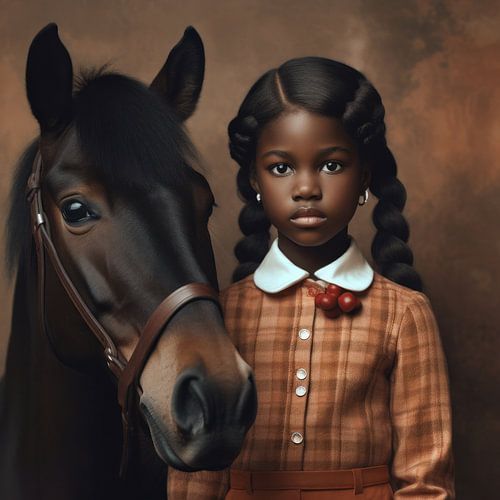 Fine art portret: "Me and my horse"