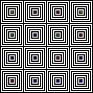 Verschachtelt | Mittig | 04x04 | N=06 | Random #01 | RGBY
