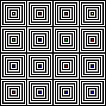 Nested | Center | 04x04 | N=06 | Random #01 | RGBY van Gerhard Haberern