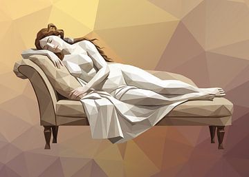 Venus Sleeping on a Couch Lowpoly