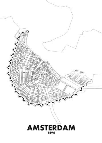 Plan de la ville d'Amsterdam 1696