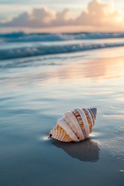 Shell on the beach by Poster Art Shop