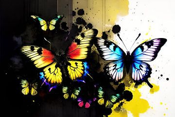 "Leuchtende Schönheit: Ein farbenfroher Schmetterling erstrahlt" von ButterflyPix