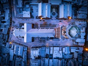 Zwolle Peperbus during winter seen from above