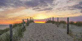 Sunset at the coast by Dirk van Egmond