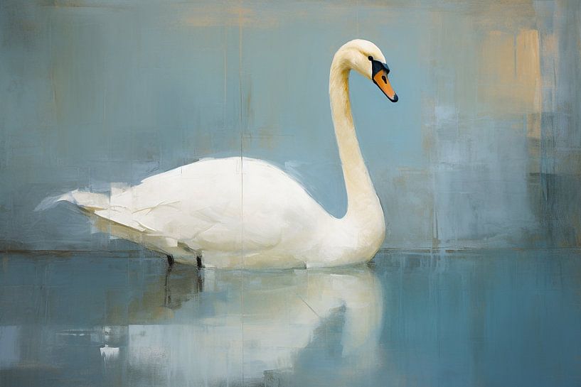 Weißer Schwan von Wunderbare Kunst