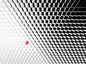 Perspective view of black and white cubes with one red cube. par Jan Brons Aperçu