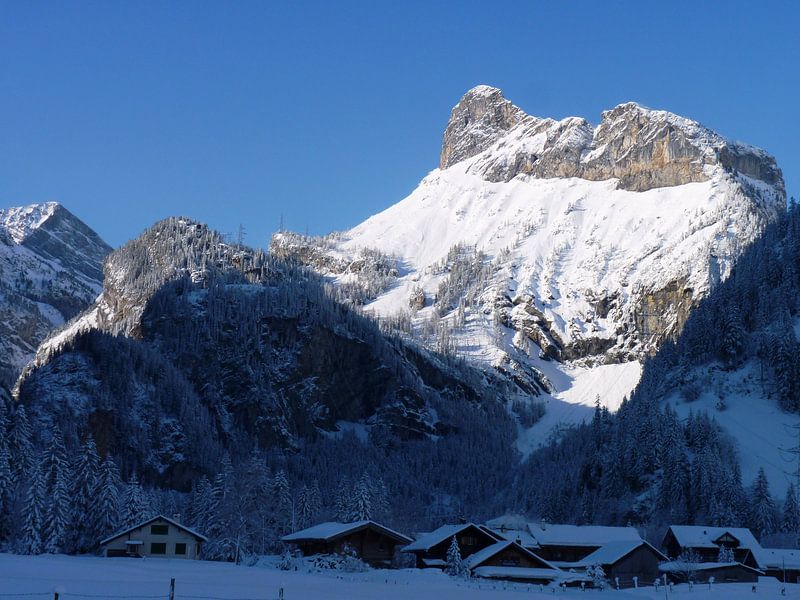 Ochtendgloren bergdal van M de Vos