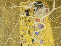 Map of Haarlem Centrum with the Kiss by Gustav Klimt