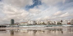 Zicht op Arrecife- hoofdstad van Lanzarote