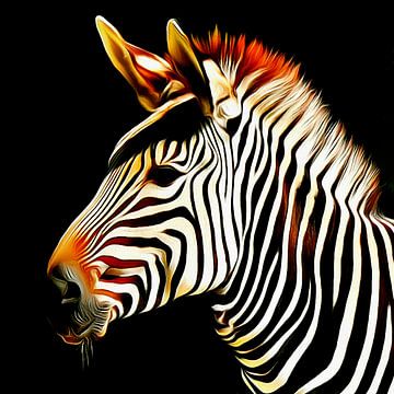 Zebra - zèbre van Reiner Borner