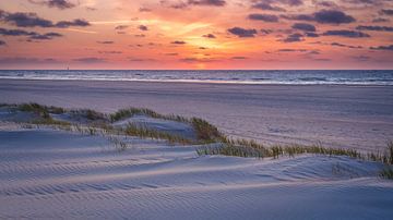 Zonsondergang op Vlieland van Henk Meijer Photography