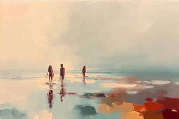 Wandelaars in Zomerlicht no.5 van Studio BB