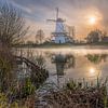 Deil - Zonsopkomst bij Molen De Vlinder van Frank Smit Fotografie