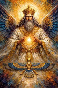 Ahura Mazda impressionistisches Gemälde. von Johannes